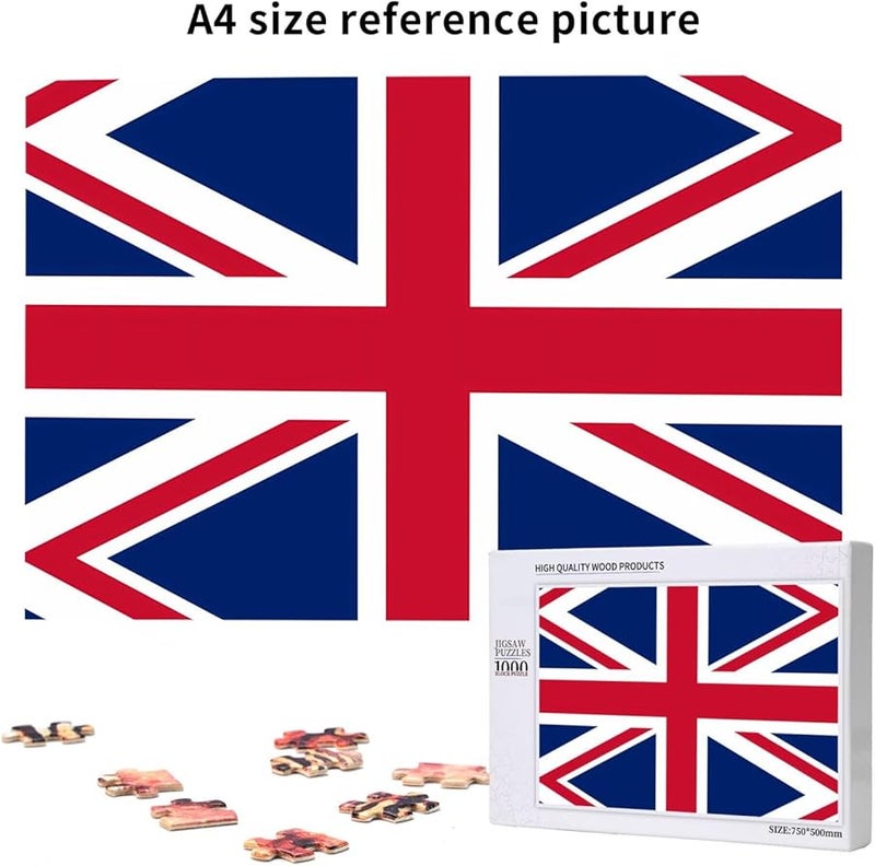 لغز علم بريطانيا 1000 قطعة للكبار هدية ديكور منزلي 29.5 × 19.7 بوصة - Image 5